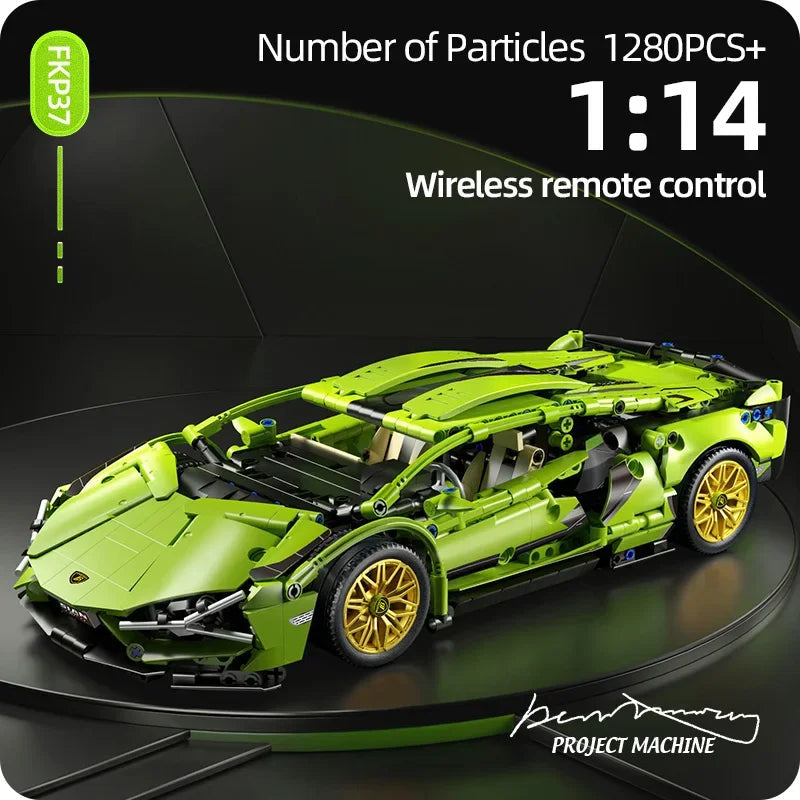 Technical Racing Sport Car 1280PCS Model Building Blocks City Mechanical Speed Vehicle Supercar Brick Puzzle Toys Kid Adult Gift Purest Peak Salt