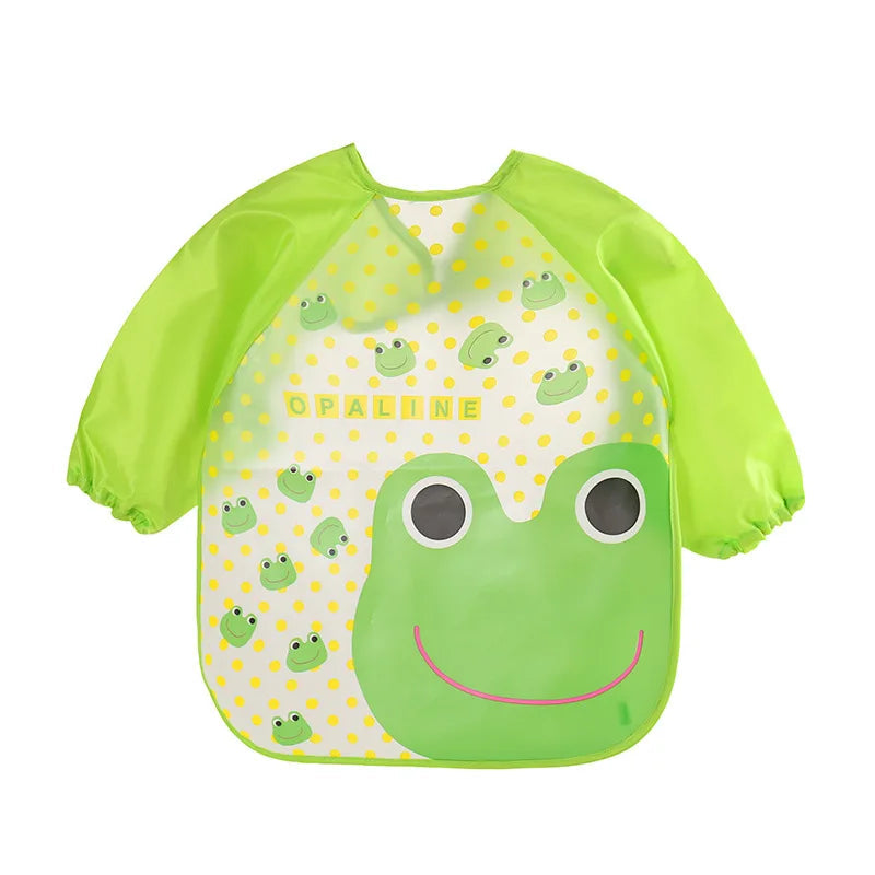 Waterproof EVA Full Sleeve Baby Bibs Children Apron Long Sleeve Feeding Smock Kids Eating Breastplate Infant Scarf Clothing Quick Pick Grocers