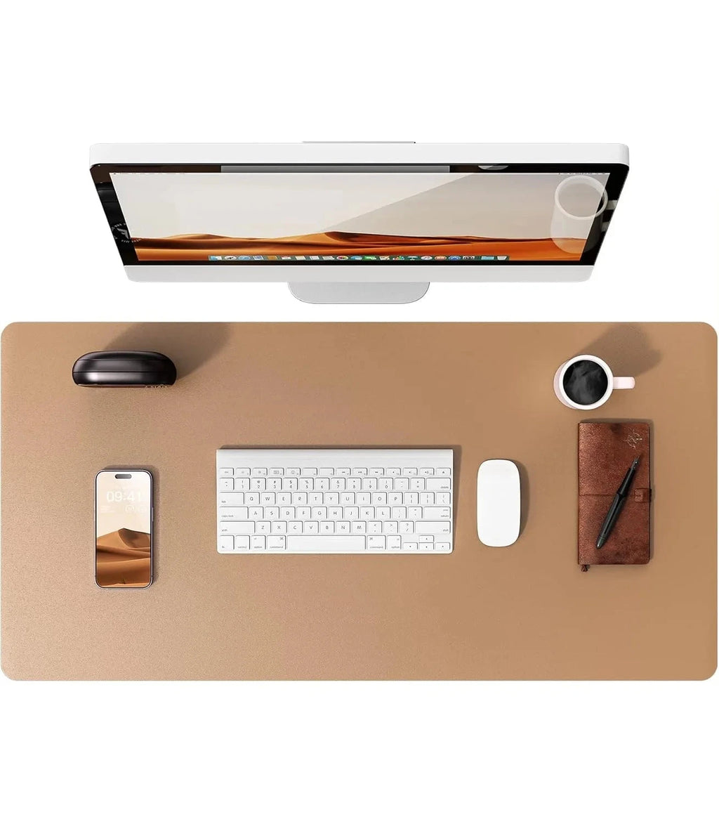 Large Mouse Pad,Office Desk Mat, Leather Desk Pad Protector, Non-Slip PU Leather Desk Blotter, Laptop Desk Pad Econic Blanks