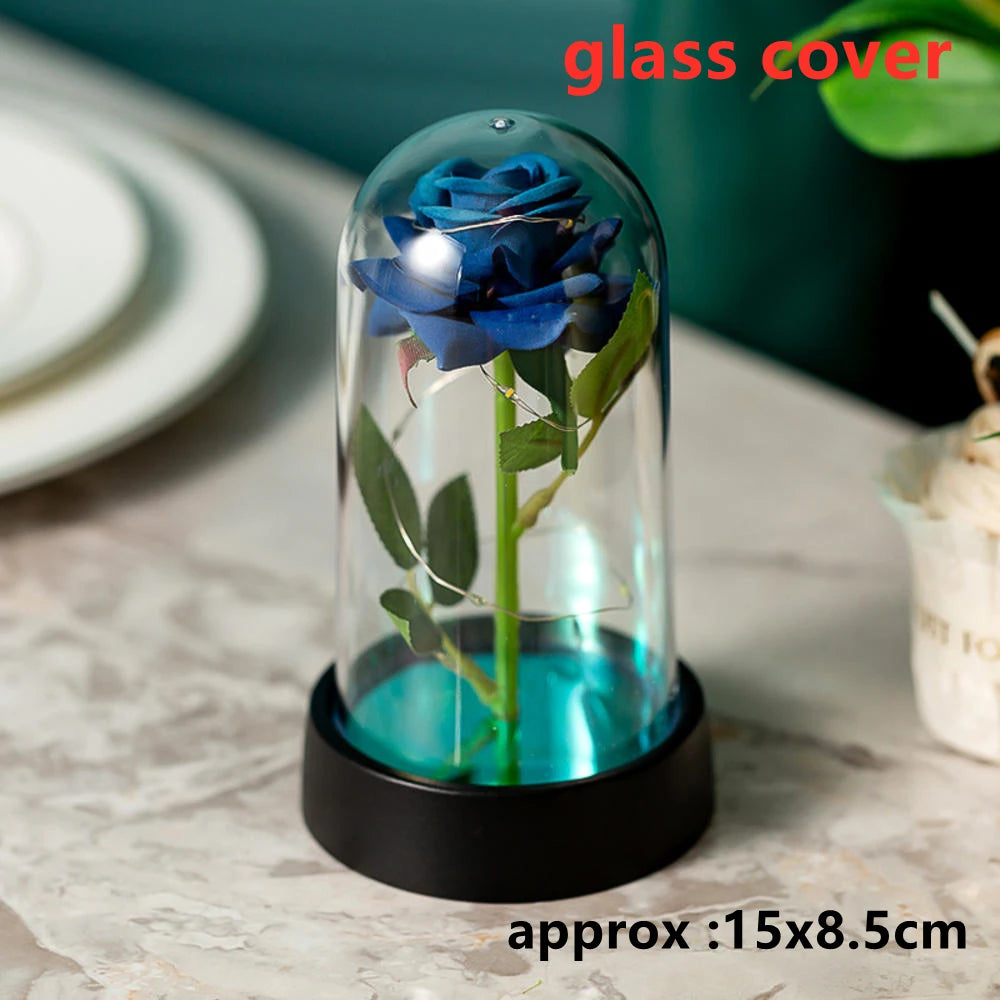 LED Galaxy Three Rose Artificial Flowers, Wedding Decoration, Creative Valentine'S Day and Mother'S Day Gift without Battery 1Pc Quick Pick Grocers