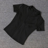 Summer High Quality Waist Slimming Training Tops Women's Quick-drying Tight Stand Collar Full Zipper Short Sleeves Yoga shirts Quick Pick Grocers