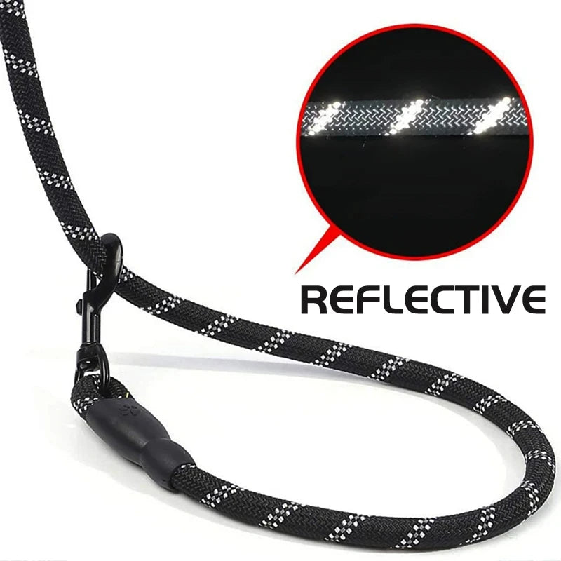 Reflective Dog Leash With Comfortable Padded Handle - Double Heavy Duty Traction Rope For Strong Dogs - Enhance Safety And Contr Econic Blanks