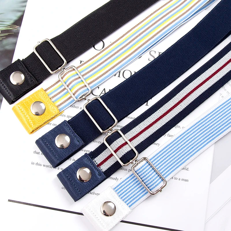 Elastic Belt Without Buckle Canvas Women Buckle Free Belt Ladies Jeans Pants Waist Lazy Belt Stretch No Buckle Invisible Belt Quick Pick Grocers