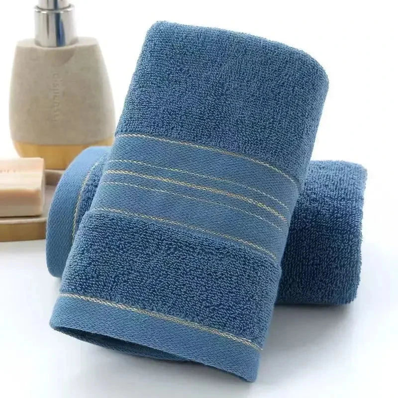 All-cotton Class A Thickened Absorbent Jacquard Polyester-cotton Skin-friendly Face Towel Bath Pure Cotton Towel Adult Towel Econic Blanks