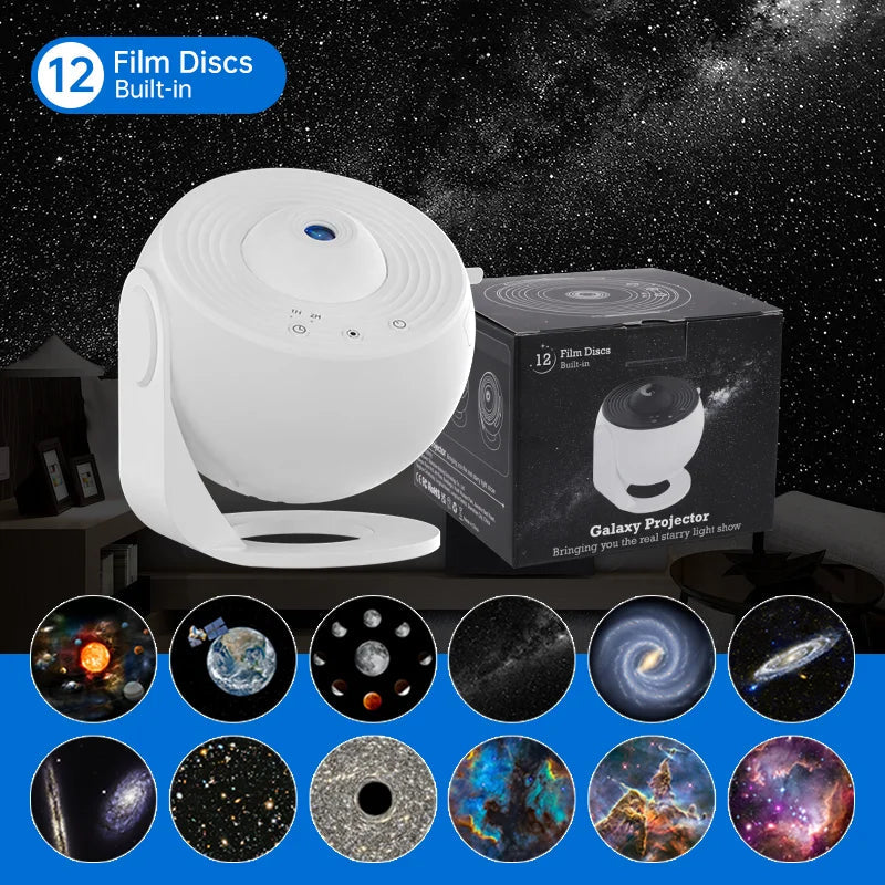 Night Light Galaxy Projector Starry Sky Projector 360° Rotate Planetarium Lamp For Kids Bedroom Valentines Day Gift Wedding Deco Quick Pick Grocers