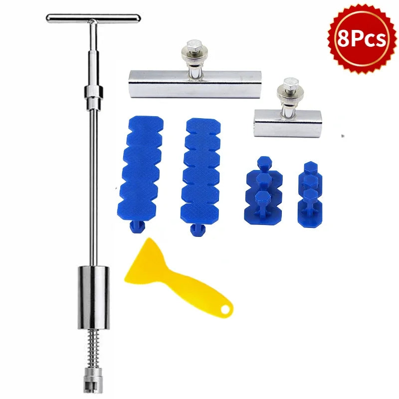 PWS Car Dent Repair Tools Puller Removal Kit Slide Hammer Reverse Hammer Tool Body Suction Cup Adhesive Blue Glue Tabs Quick Pick Grocers