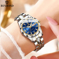 BINBOND B2521 Top Brand Luxury Fashion Business Womens Quartz Watches 30M Waterproof Week Date Clock Sport Womens Wristwatch Quick Pick Grocers