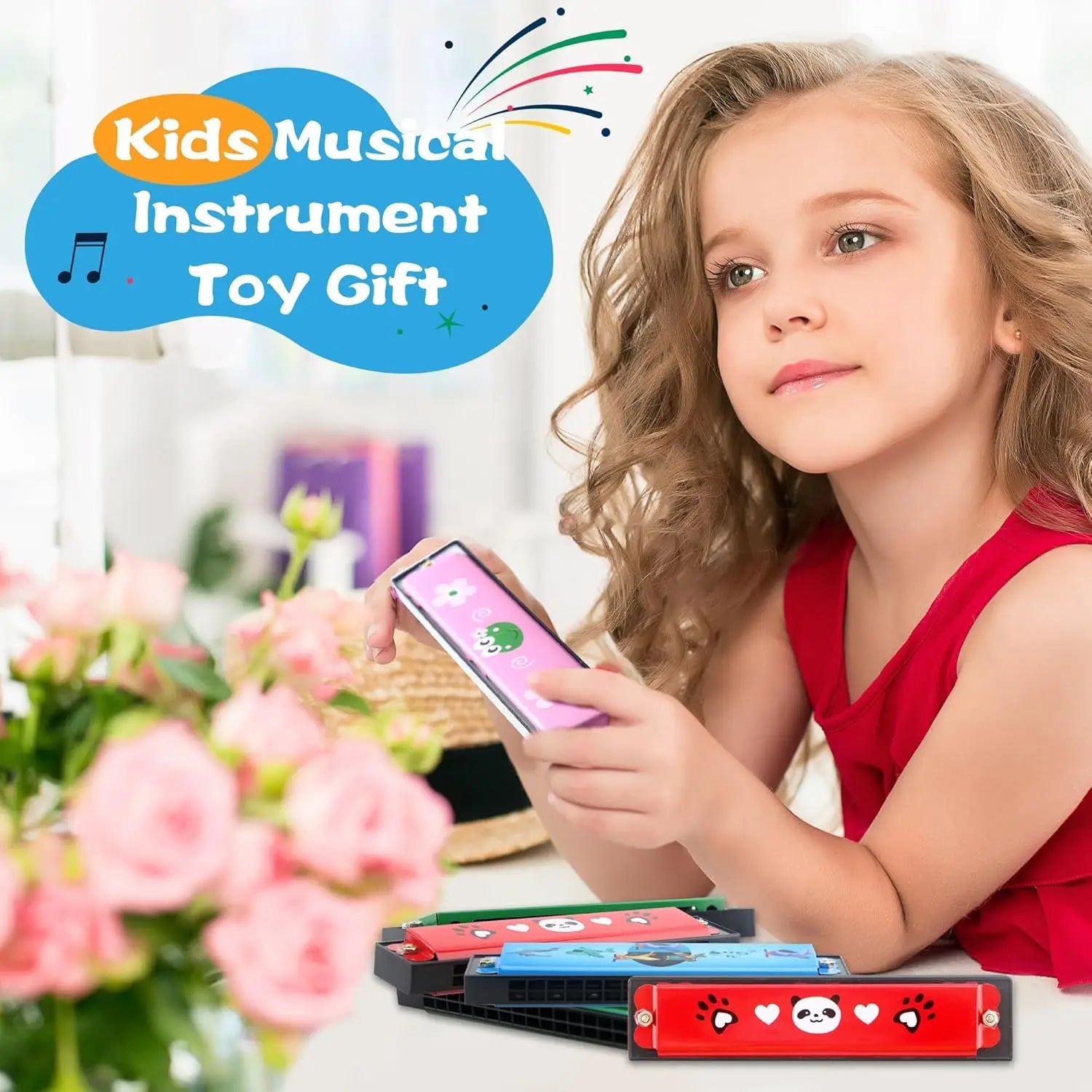 1pc/2/4pcs Children Wooden Harmonica Musical Instrument Toys Music Teaching Aids Puzzle Early Education Kindergarten Beginners Econic Blanks