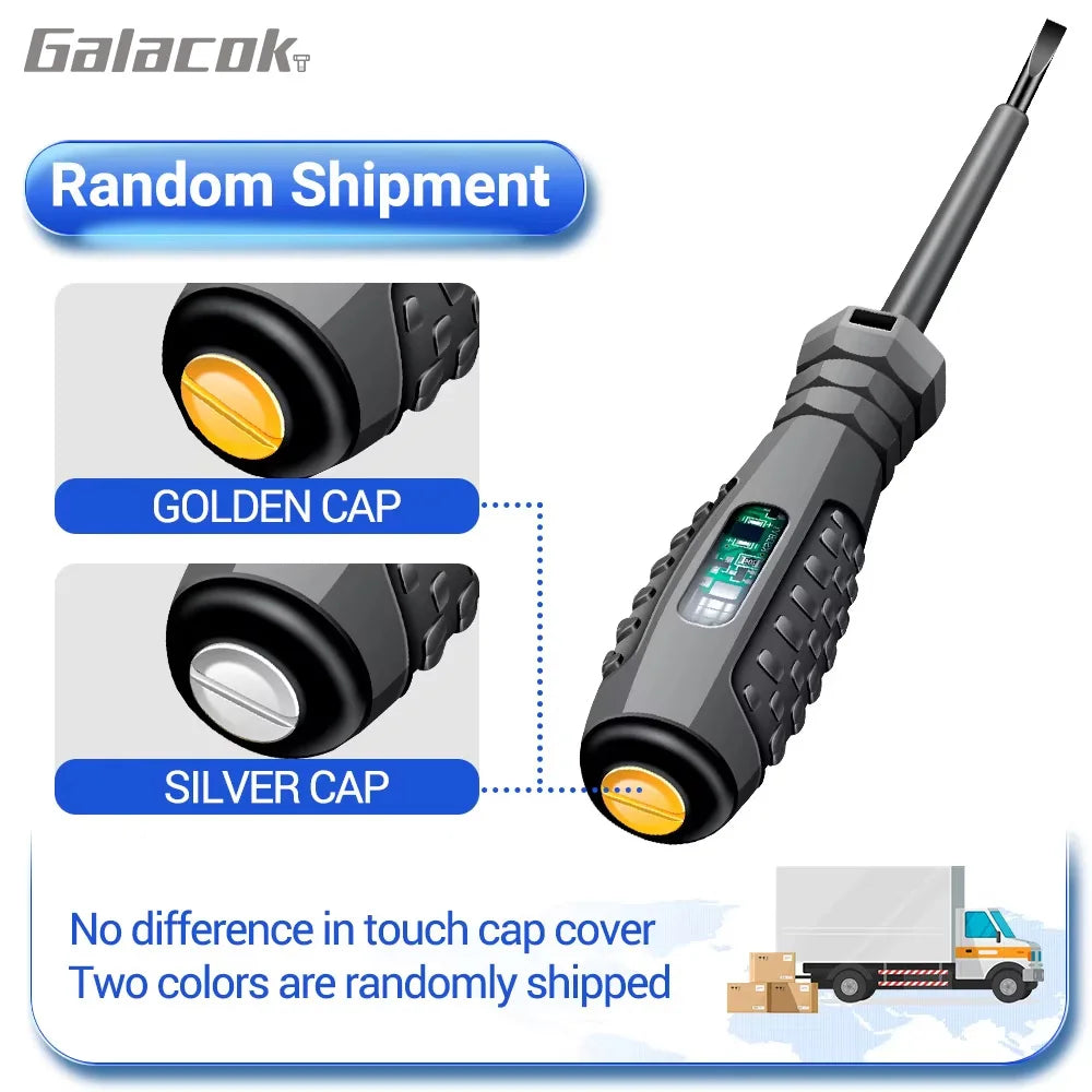Multifunctional Electrician Test Screwdriver AC Non-contact Induction Test Pen Voltage Tester 70-600V Red Green Induction Lights Quick Pick Grocers