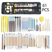 Pottery Clay Sculpting Tools Kit 8-61 Pcs/Set, Ceramic Wax Clays Carving Tools for Art Craft Pottery Sculpting Modeling Tool Set Econic Blanks