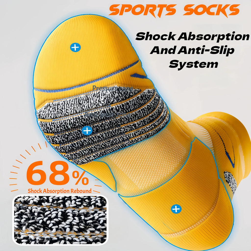 Professional Marathon Running Socks Men Thick Towel Bottom Sports Cycling Basketball Socks Odor Prevention Sweat Absorption Quick Pick Grocers