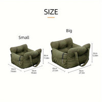 Dog Car Seat with Safety Belt - Non-Slip Pet Car Bed for Small Dogs, Washable Travel Carrier with Secure Straps for Safe Car Quick Pick Grocers