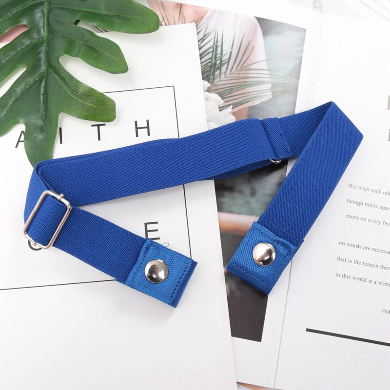 Elastic Belt Without Buckle Canvas Women Buckle Free Belt Ladies Jeans Pants Waist Lazy Belt Stretch No Buckle Invisible Belt Quick Pick Grocers