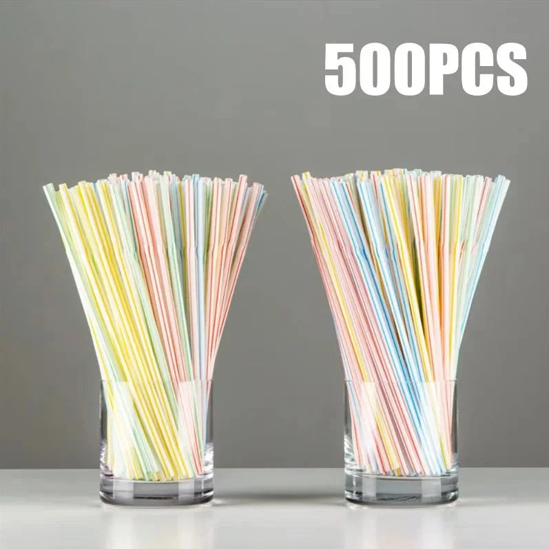 50-1000Pcs Multicolor Drinking Straws rietjes Milk Tea Bar Party Wedding Kitchen Home Accessories Beverage Black Straw Wholesale Econic Blanks