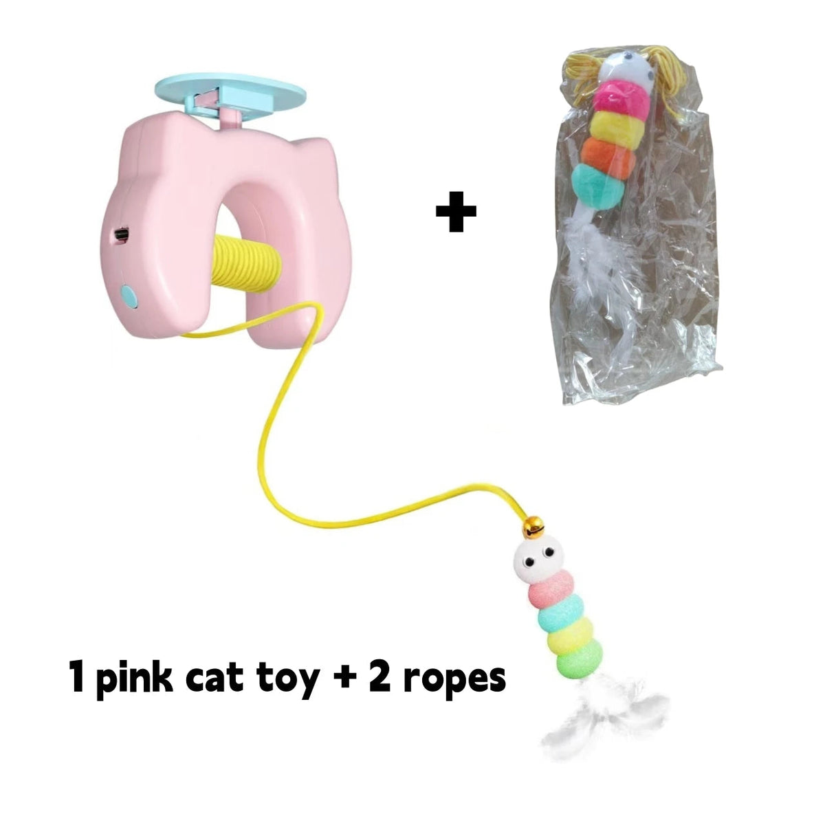 New Type Of Electric Cat Toy with 2 Ropes Smart Hanging Door Auto Swing Feather Toy A Self-entertainment And Cat-teasing Wonder Quick Pick Grocers