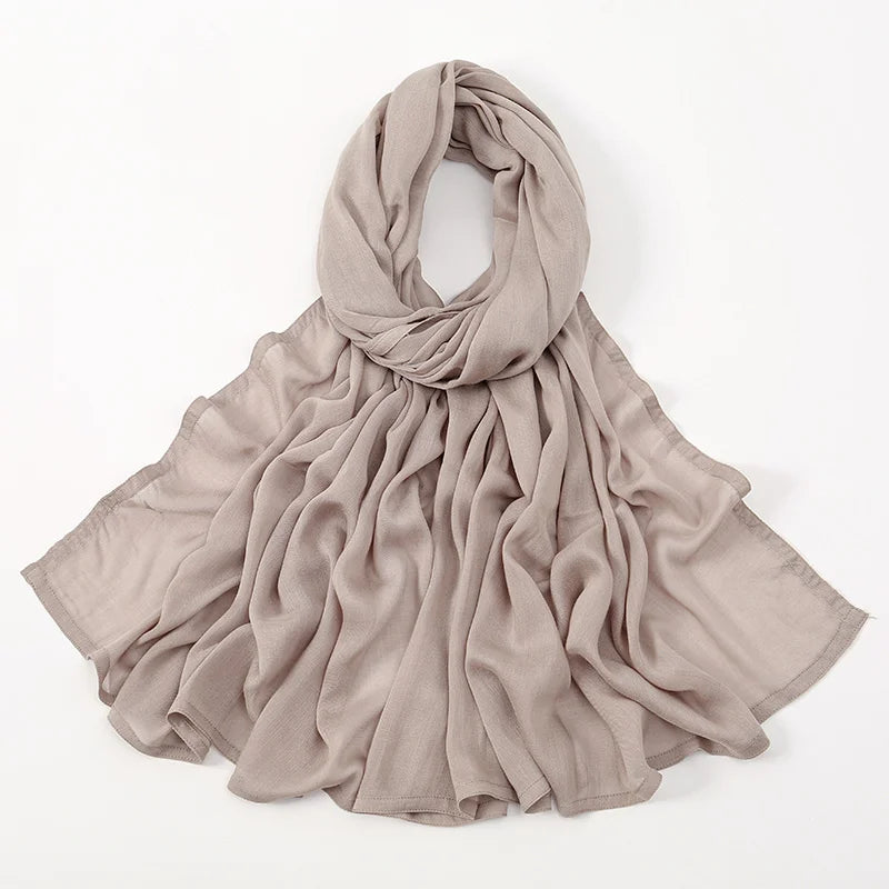 Fashion Modal Hijab Rayon Cotton Shawls Muslim Hijabs For Women Plain Scarf Big Size Headscarf Islamic Turban Headband 190*85cm Quick Pick Grocers
