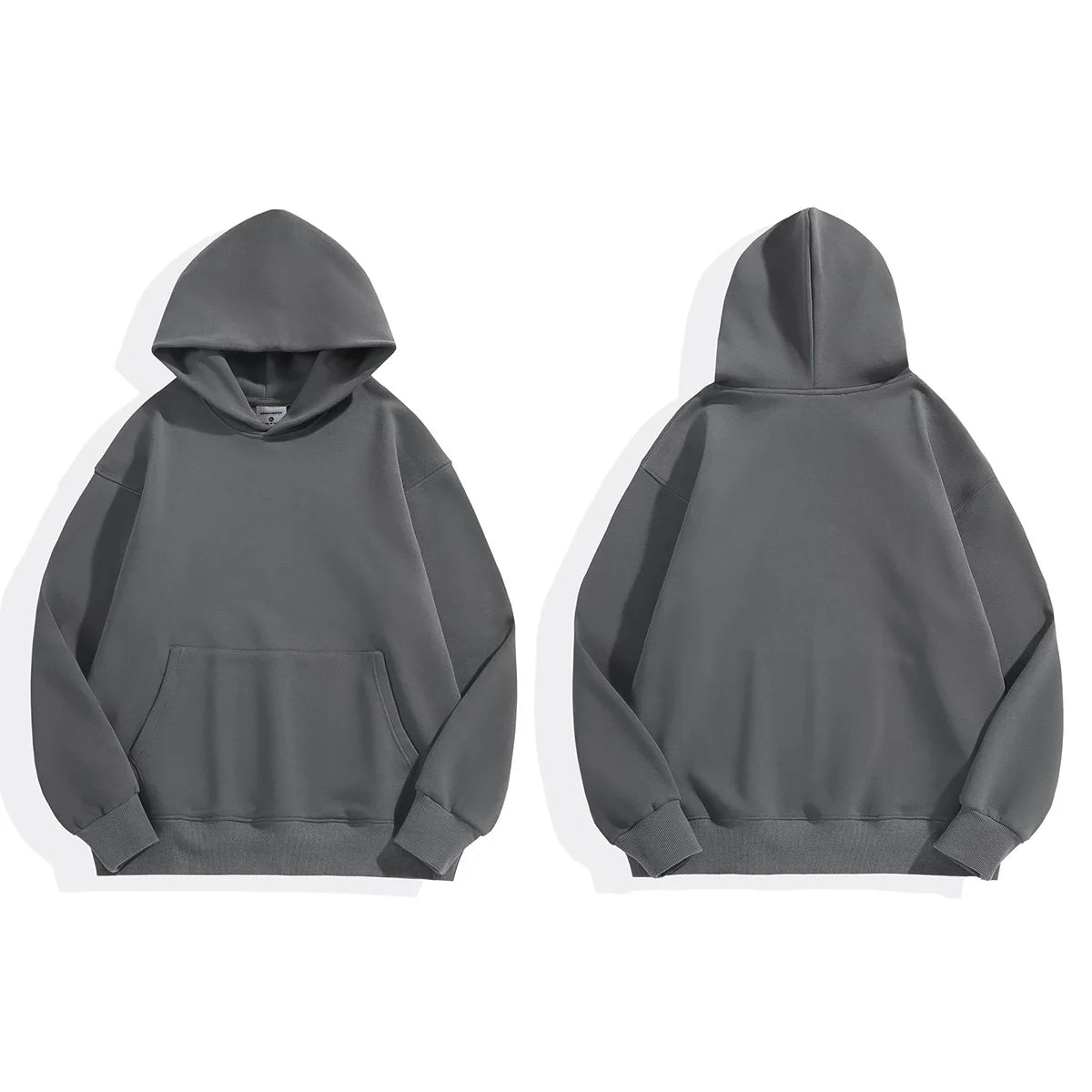 16.9oz 480gsm Heavy Weight Cotton Plus Velvet Hooded Sweater Men Thickened Tight Polar Fleece Pullover Hoodie Women Sweatshirt Econic Blanks