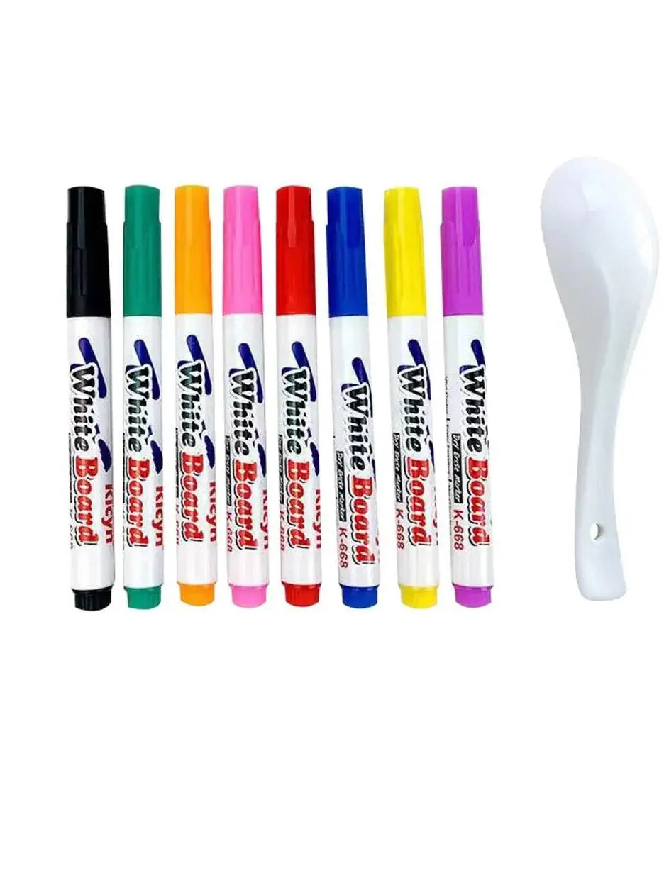 Water Floating Pen Magical Ink Pens With Spoon Floating Color Water Painting Floating Chalk Art Graffiti Drawing Set For Kids Econic Blanks