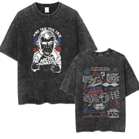 Retro Rock Arctic Monkeys Music Album Graphic T-Shrit Men's Vintage Washed Oversized Short Sleeve T Shirt Y2k Hip Hop Streetwear Quick Pick Grocers