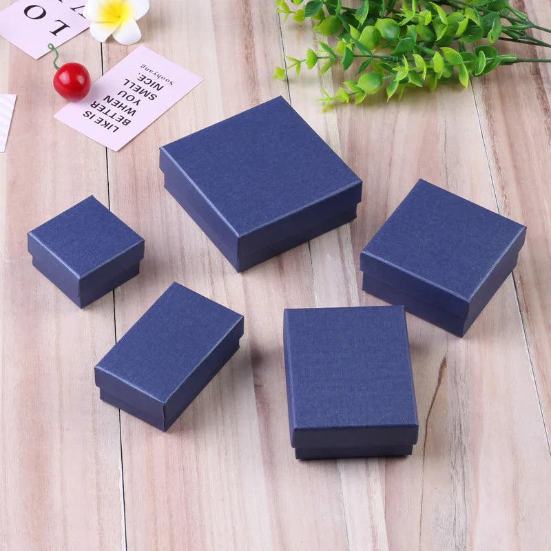 12pack White Simple Luxury Box Dark Green Paper Jewellry  Rings Earrings Bracelet Necklace Display Case Jewelry Organizer Boxes Purest Peak
