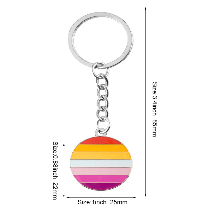 Progress Transgender Rainbow Pansexual pride Genderqueer pride Asexual Metal Key Ring Key Chain For Women Jewelry Quick Pick Grocers
