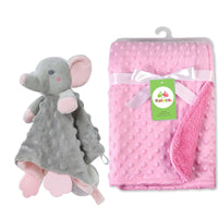 Personalized Newborn Baby Blanket with Name Custom Stroller Sleeping Dolls Animal Security Towel Gift Set for Baby Shower Gifts Purest Peak
