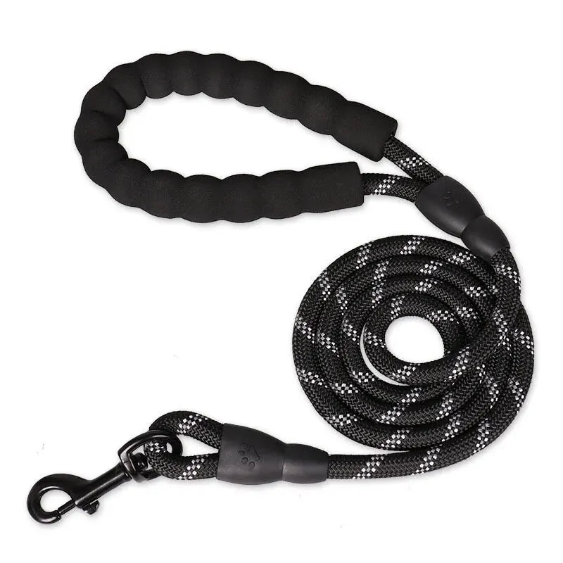 Reflective Dog Leash With Comfortable Padded Handle - Double Heavy Duty Traction Rope For Strong Dogs - Enhance Safety And Contr Econic Blanks