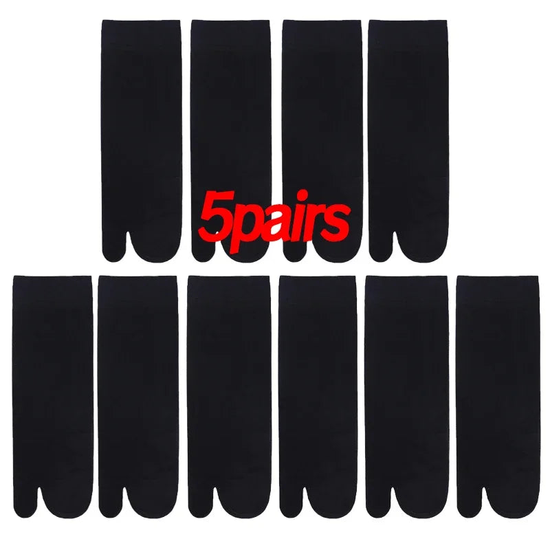 Two Toed Crystal Silk Socks Clear White Black Breathable Cool Stockings Unisex Japanese Men Women Summer Ultra-Thin Tabi Socks Quick Pick Grocers