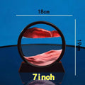 3D Moving Sand Art Picture Round Glass Deep Sea Sandscape Hourglass Quicksand Craft Flowing Sand Painting Office Home Decor Gift Econic Blanks