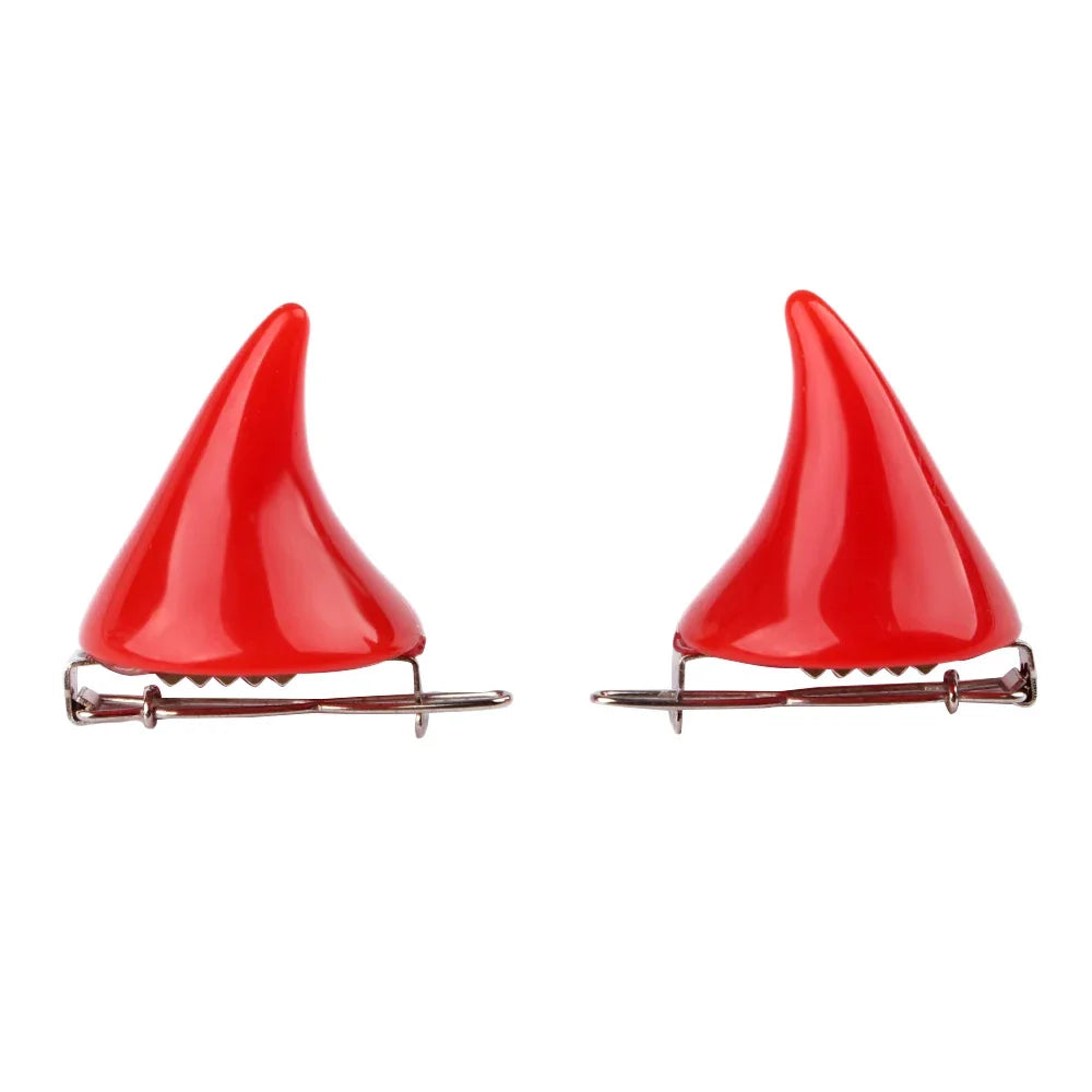 Halloween Hair Accessories Clip 1 Pair Small Demon OX Horn Hairpins Gothic Party Cosplay Costume Pin Hairpins Costume Horn Quick Pick Grocers