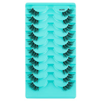 New Half Eyelashes 3/10Pairs Half Lashes Natural 3D Cat Eye Lashes Clear Stem False Eyelash Extension Makeup Faux Cils maquiagem Purest Peak