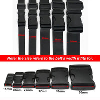 Adjustable Belt Buckles 15/20/25/32/38/50mm Plastic Hardware Dual Side Release Buckles Backpack Belt Bag Parts Strap Webbing Quick Pick Grocers