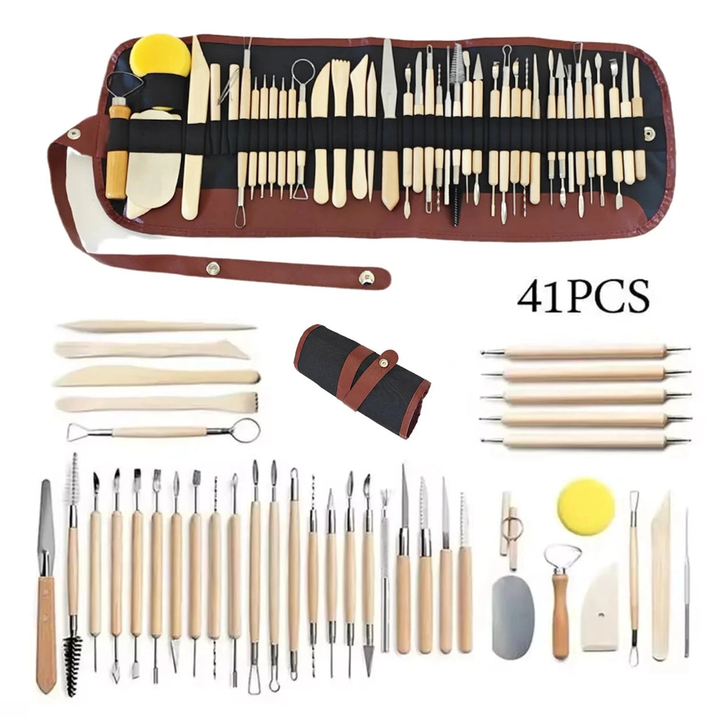 Pottery Clay Sculpting Tools Kit 8-61 Pcs/Set, Ceramic Wax Clays Carving Tools for Art Craft Pottery Sculpting Modeling Tool Set Econic Blanks