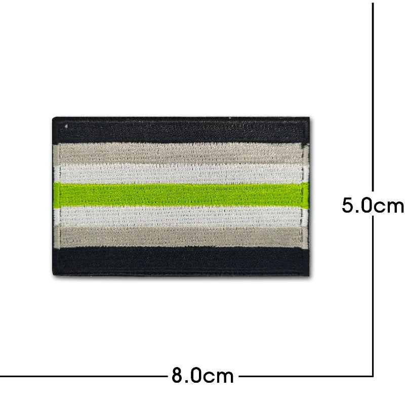 Rainbow Flag Embroidered Patch Pride Gay LGBT Tactical Applique for Clothes Hat Military Emblem with Hook and Loop Quick Pick Grocers