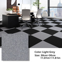 30x30cm DIY Modern Carpet Self-adhesive Anti Slip Block Fully Spread Floor Mat Bedroom Study Office Can Be Cut Quick Pick Grocers