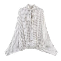 Polka Dot Printed Midi Skirts Two Piece Sets for Women 2025 Summer Chic Bow Tied Blouse Top Suits Woman 2 Piece Outfits Quick Pick Grocers
