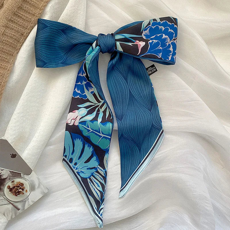 Cashew flower silk scarf, double-sided printed headband, ins decoration, versatile triangle scarf accessories Quick Pick Grocers