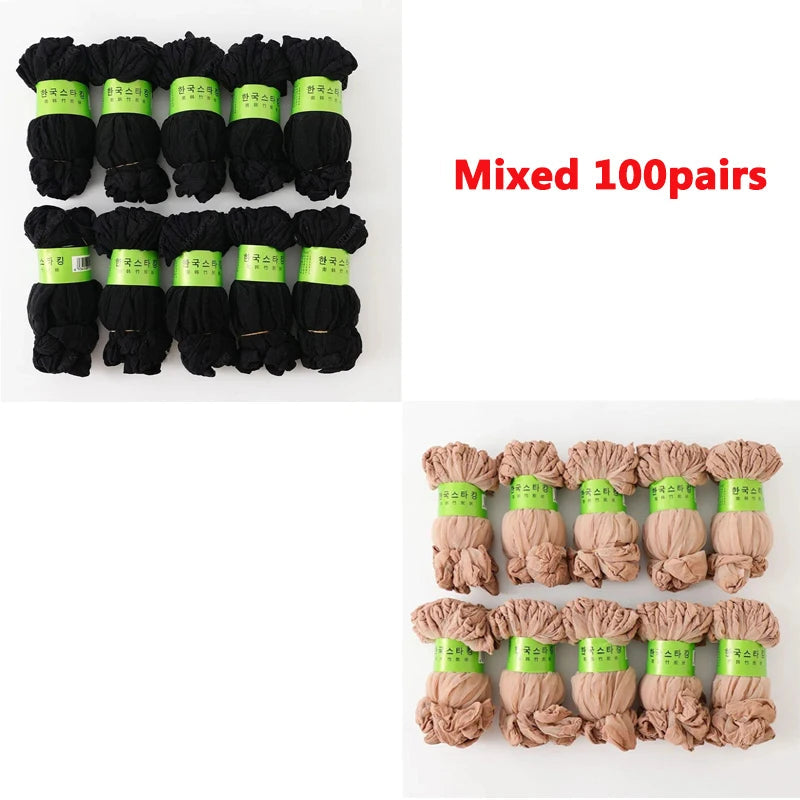 Hot Sale! High Quality Women Velvet Socks Pack Female Summer Thin Silk Transparent Sexy Ankle Nylon Socks Set Quick Pick Grocers