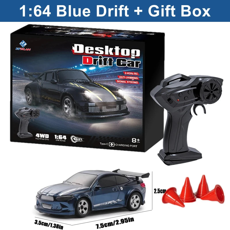 1/64 2.4G High speed Drift Rc Car 4WD Remote Control Car Four Wheel Drive Radio Controlled Mini RTR Racing Model Boy Toy Gift Econic Blanks