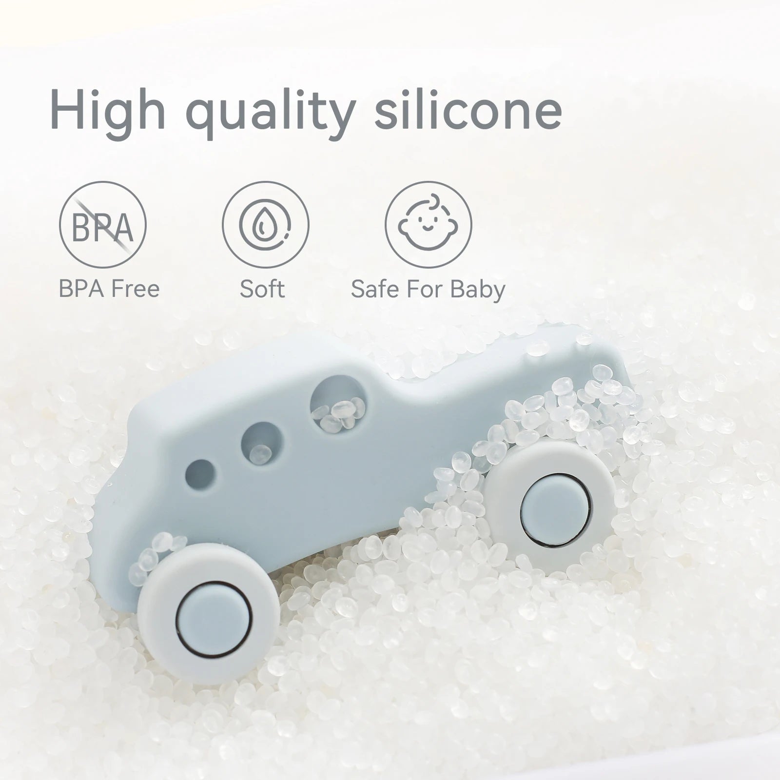 Montessori Baby Silicone Car Toys 0 12 Months Newborn Baby Things Silicone Baby Teether Toy Car  Educational Toy Silicone Blocks Purest Peak