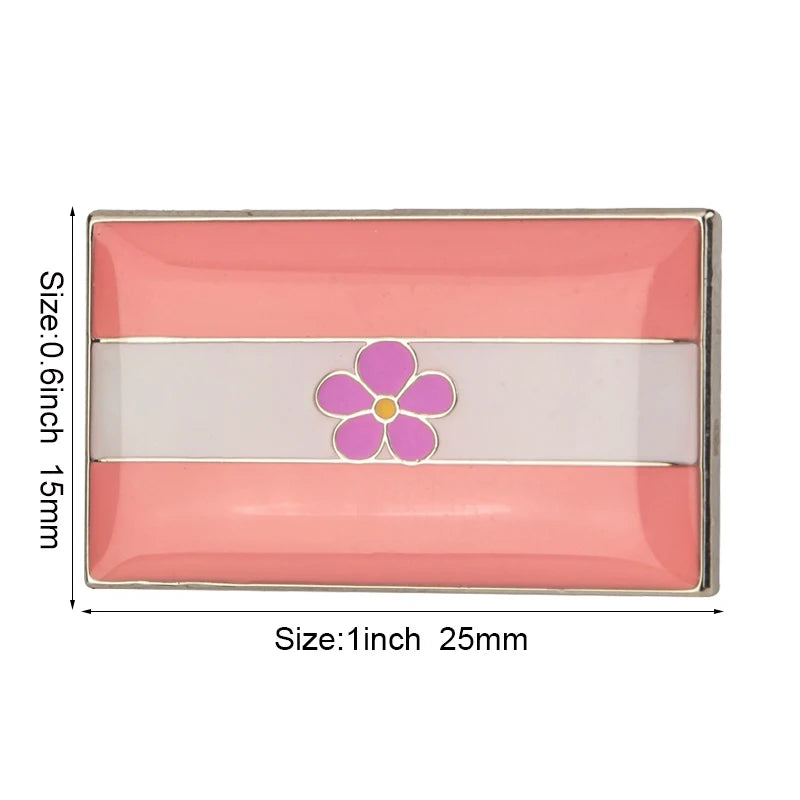 Pride Badge Bisexual Pansexual Brooch Lesbian Pride Pin Flag LGBTQ Gay Flag Lapel Pin Quick Pick Grocers
