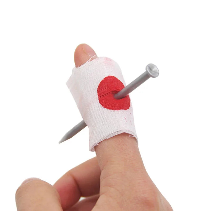 5Pcs Fool Toys Blood Prank Magic Prop Joke Fake Nail Through Finger Magic Funny Gadgets Magic Trick toys Econic Blanks