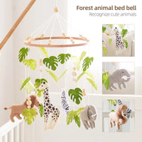 Baby Crib Mobile Rattle Toy For 0-12 Months Cartoon Felt Forest Animal Bed Bell Hanging Wooden Bracket Mobile Newbaby Rattle Toy Purest Peak