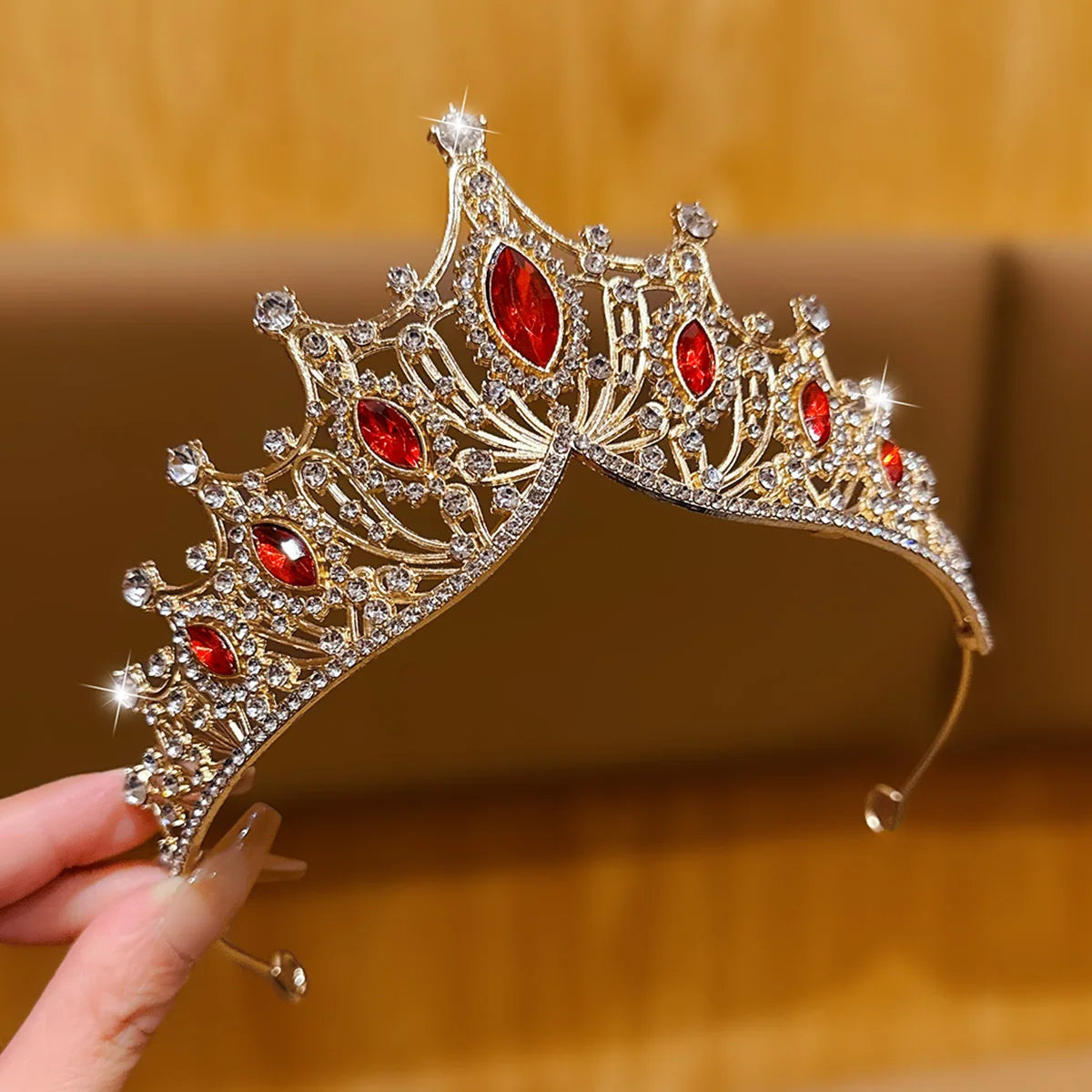 1 large crown fashionable temperament crown headband sweet wind hair accessory suitable for performances and birthdays Quick Pick Grocers