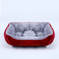 Bed for Dog Cat Pet Square Plush Kennel Medium Small Dog Sofa Bed Cushion Pet Calming Dog Bed House Pet Supplies Winter Quick Pick Grocers