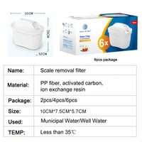 For Brita Maxtra 2PCS/6PCS Water Filters Cartridge Limescale Chlorine Impurities Purify Kettle Activate Carbon Water Filter Quick Pick Grocers
