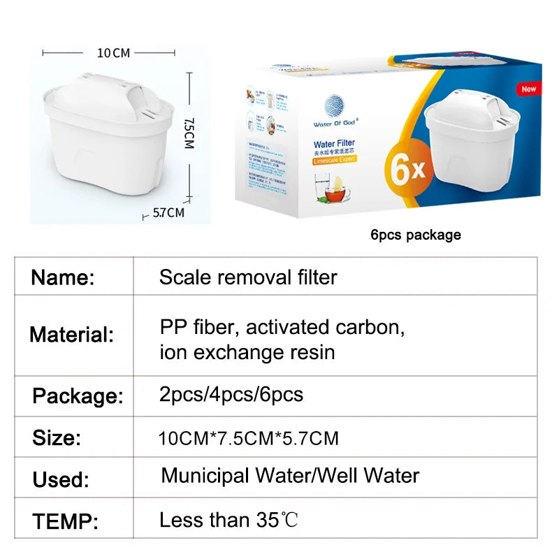 For Brita Maxtra 2PCS/6PCS Water Filters Cartridge Limescale Chlorine Impurities Purify Kettle Activate Carbon Water Filter Quick Pick Grocers