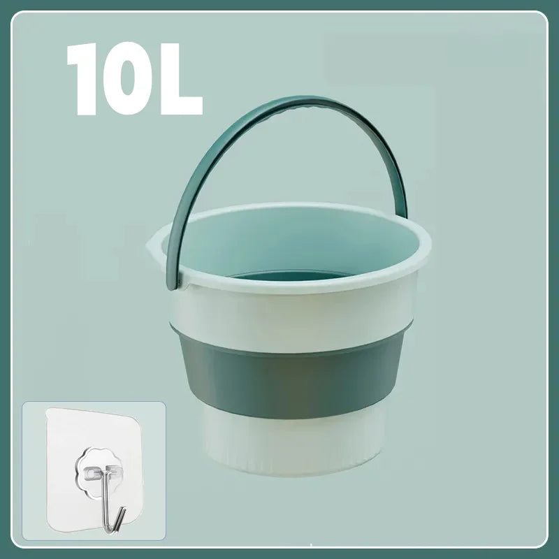 5/10/17L Portable Folding Bucket Multifunctional Thickened Silicone Bucket for Car Washing and Fishing Camping Folding Bucket Quick Pick Grocers