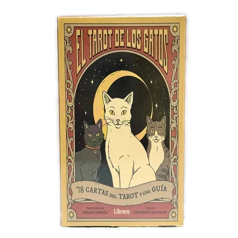 El Tarot De Los Gatos Cards 78 cartas del tarot Spanish Edition Cats Rule Earth Divination Deck Borad Playing Games Econic Blanks