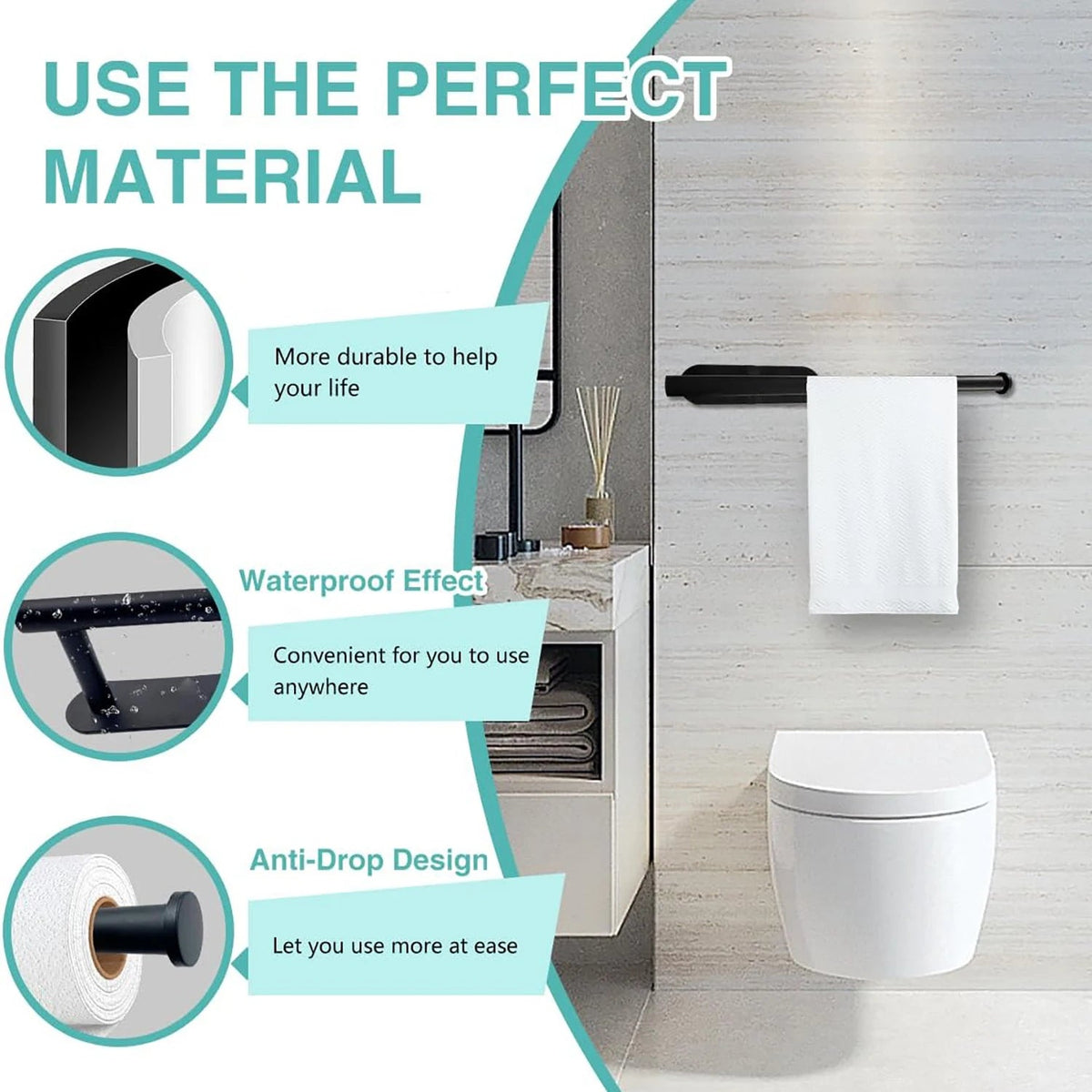 Kitchen Paper Towel Holder Adhesive Tissue Hanger Toilet Roll Paper Dispenser Cabinet Storage Napkin Rack Bathroom Accessories Econic Blanks